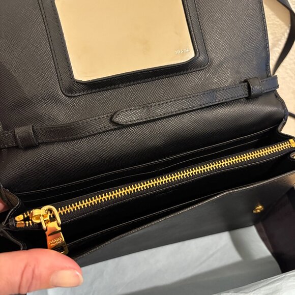 New Prada Saffiano Leather Business Card Wallet With Strap (Certified Authentic) - Picture 4 of 13